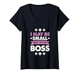 Photo Gallery donna boss girl baby kids funny i may be small but i m the boss maglietta con collo a v Photo Gallery donna boss girl baby kids funny i may be small but i m the boss maglietta con collo a v