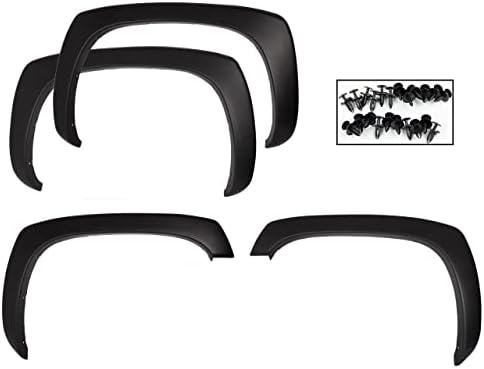 Fender Flares fit 99-06 Chevrolet, Avalanche, Suburban and GMC Sierra, Yukon XL - Set of 4 Paintable Matte Black
