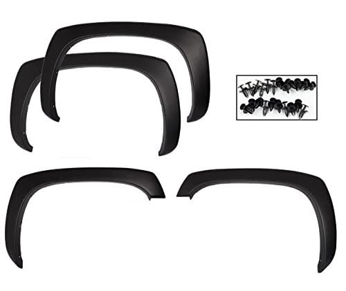 Fender Flares fit 99-06 Chevrolet, Avalanche, Suburban and GMC Sierra, Yukon XL - Set of 4 Paintable Matte Black
