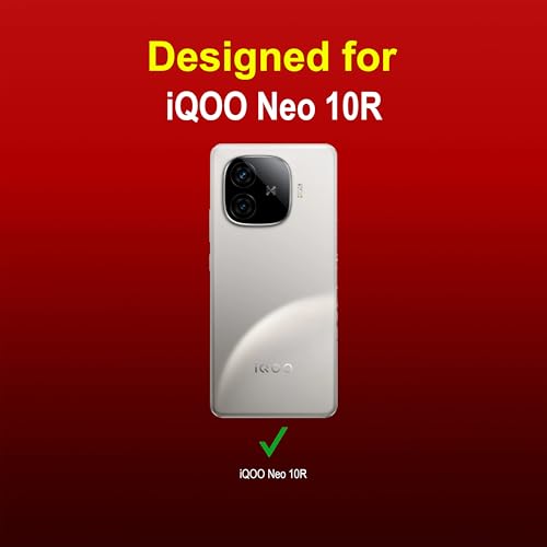 Image of amazon basics Back Case Cover for iQOO Neo 10R | Compatible for iQOO Neo 10R Back Cover | Liquid Silicon Magic Case with Camera Protection | Red