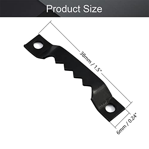 Image of MroMax 20PCS Sawtooth Picture Hangers Iron Picture Hangers 1.5 inch x 0.24 inch Double Hole Picture Frames Hangers for Hanging Clock Paintings Artwork Picture Frame Hook Photos Black