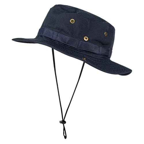Image of Sun Hats for Men Women Boonie Hat UPF 50+ Bucket Hat Wide Brim UV Protection Fishing Hiking Safari Outdoor Hats