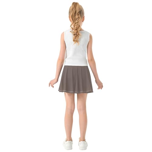 linqin Tennis Skirt for Girls with Shorts Flowy Girl Skort Kids Pleated Skort with Pockets4