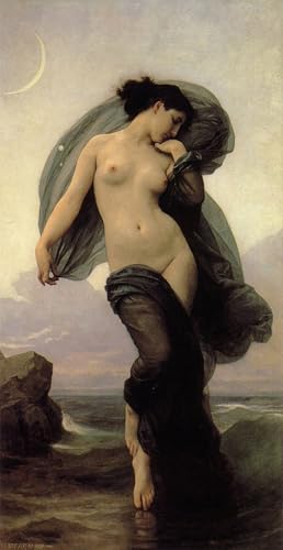 Pintura murales lienzo premium SERENDIPITP, cuadro de Bouguereau de 60x90cm para salón y casa