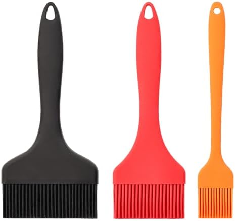 3 Pcs Pennello Silicone Cucina, 9.1/7 / 3.2 cm Pennello da Cucina...