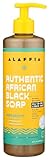 Alaffia - Authentic African Black Soap, All-in-One Body Wash, Shampoo, and Shaving Soap For All Skin and Hair Types, Fair Trade, No Parabens, Non-GMO, No SLS, Peppermint, 16 Ounce