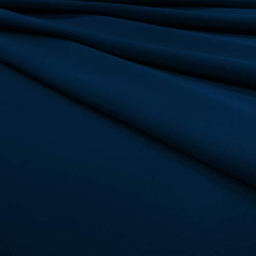 【Ezee】カフェカーテン 遮光1級 防炎 小窓 出窓 キッチン トイレ 目隠し 日よけ 簡単取付 遮熱 保温/ネイビーブルー 幅40cm×丈90cm 上部角だしタイプ [4]