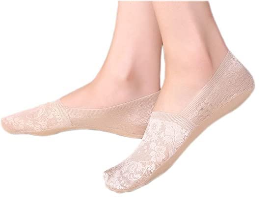 ketkar Women's & Girl's Anti-Skid Lace Socks Foot Cover/Footies Socks_Free Size(Pack Of 01)-picture-27