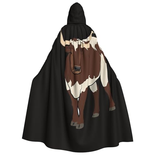 Cape à capuche imprimé vache pour vos soirées costumées et festivals