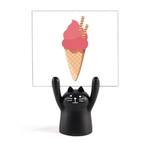 Memo Holder Chat Noir Biscuits Œuf C Rouge anti Perte de Post-it