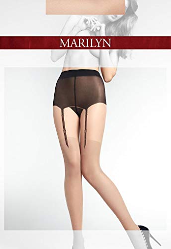 Marilyn Desire Faux Thigh High Stockings Bow Garter Illusion 20 Den European Pantyhose3