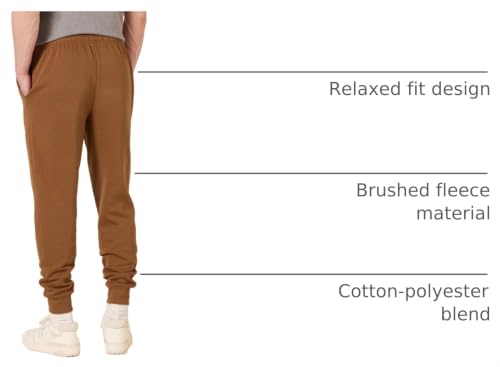 Image of Amazon Essentials Men's Relaxed Fit Fleece Joggers Sweatpants with Drawstring Waist, Tapered Leg, Ribbed Cuffs, Brushed Interior