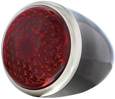Tail Light w/Black Housing And Stainless Steel Rim For 1937 Ford Car - R/H