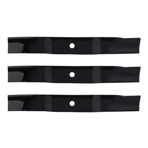 IWIWE 04771200 Lawn Mower Blades Compatible with Gravely ZT X, ZT XL Series, Ariens IKON X XL XD,Edge,52' Zero Turn Lawn Mower Blades Replaces 00450300 and 70716200 Mower Blades (Black,Set of 3)