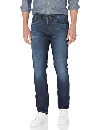A|X ARMANI EXCHANGE Men's Medium Dark Wash Slim Stretch, Indigo Denim, 32S