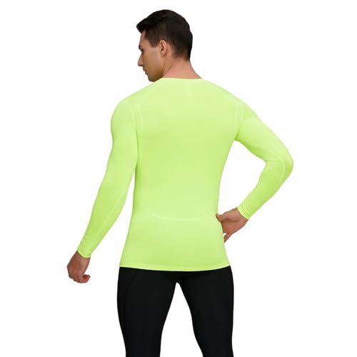 Hotfiary Long Sleeve Compression Shirts for Men Athletic Base Layer Running Workout Tops UPF 50+ Rash Guard Shirts Outdoor4