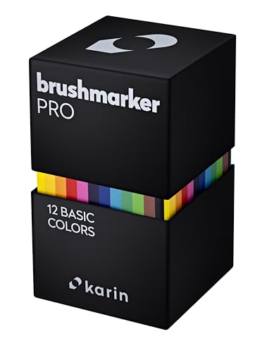 Karin Marqueur pinceau Pro coffret Basic Colors pour dessin et illustration