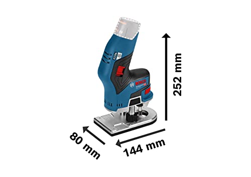 Bosch Professional 12V System Akku Kantenfräse GKF 12V-8 (inkl. 2x3.0Ah Akku + Schnellladegerät, Spannzange 8mm, Maulschlüssel, in L-BOXX 136) – Bild 3