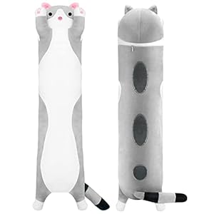 Domeilleur Cute Plush Cats Doll Soft Stuffed Cat Pillow Doll Toy Gift for Girlfriend Adult Skin-friendly Comfortable…