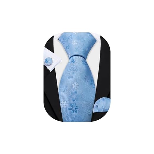 Barry.Wang - Corbata - para hombre Azul azul celeste Talla única