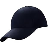 [IkucheL] キャップ メンズ レディース 深めタイプ 帽子 無地 男女兼用 大きいサイズ UVカット コットン（ネイビー）