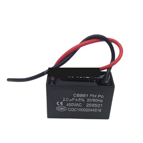 Condensateur CBB61 2uf 450V AC pour ventilateur de plafond et moteur électrique