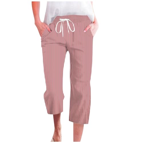 Pantalon lin femme cadeau idéal d'été fluide et chic en couleur unie