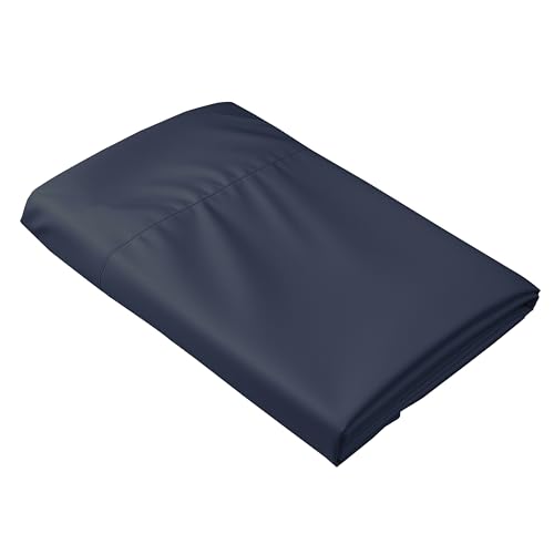 Full Size Flat Sheet Only, Soft & Breathable Top Flat Sheet, Navy Blue