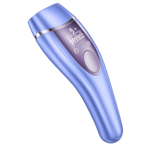 21J IPL Depiladora Laser Indolora con Función De Refrigeración, Depiladora Luz Pulsada 9 Niveles de Energía, Maquina Laser Depilacion Casa para Rostro, Bikini y Cuerpo, Azul Oscuro