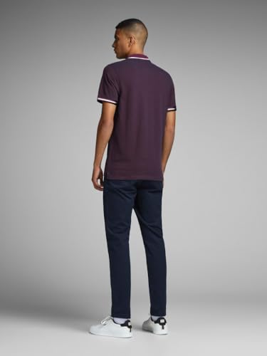 JACK & JONES Herren JJPAULOS Polo SS MP, Port Royal/Rio Red+Cloud Dancer, XS – Ansicht 6
