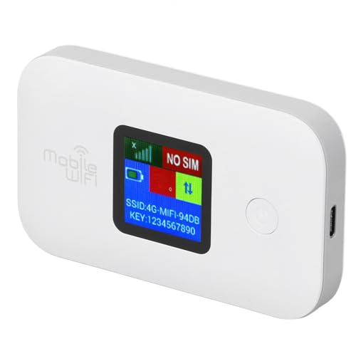 Mobiele MiFi-hotspot, 300 Mbps 4G Draagbare WiFi-ondersteuning 10 Gebruikers, Mobiele WiFi-router met Simkaartsleuf voor Telefoonlaptop