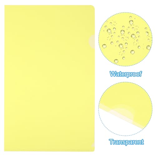 Pochette plastique A4 jaune transparent pour dossier de bureau et classement de document