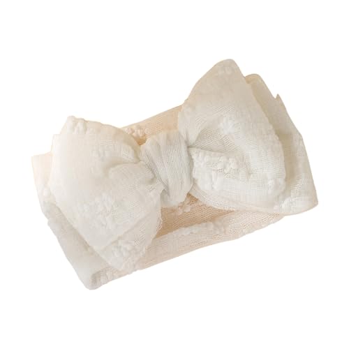 Double Layer Butterfly Knot Headband for Baby Girls, Lace Mesh Hair Ribbon Headwear with Delicate Lace Detailing