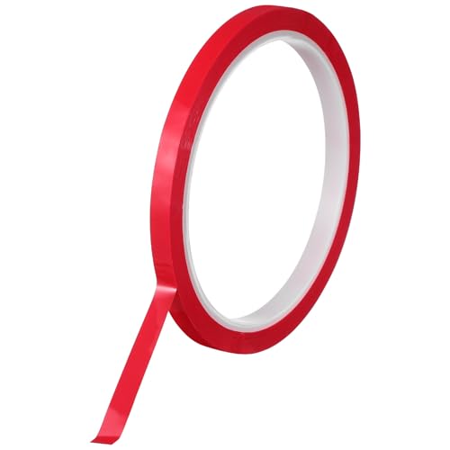 CLISPEED Cinta Decorativa Automotriz Roja de Vinilo Autoadhesiva 6 MM X 33 M Resistente para Motos y Barcos Fácil Extracción sin Residuos para Decoración de Coches