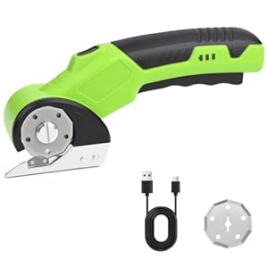 SternSinn Kartonschneider Elektrisch, Elektrische Schere Kabellose mit Sicherheitssperre, 2000mAh Akku, Karton Schneider Wiederaufladbar für Filz, Teppich, Leder, Kunststoff, Pappe (Grün)
