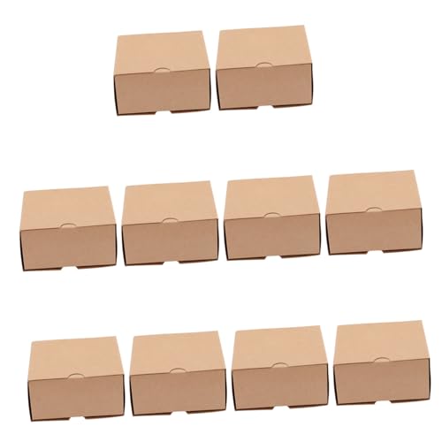 HOODANCOS 10個式 ボックス クラフト紙製 紙包装箱 プレゼント包装 軽量で丈夫な 家用収納や贈り物に