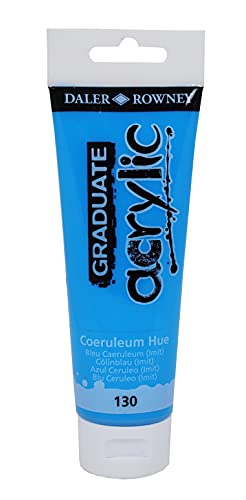 Daler-Rowney Graduate Acrylic Paint, Plastic Tube, 4oz - 120 ml, Coeruleum Blue Hue