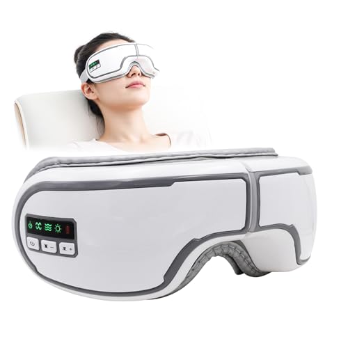 Kuyra Eye Massager with Heat, Compression & Music, Mothers Day Birthday Gifts for Mom Dad Her Men, Eye Mask for Migraine Relief, Sleep Mask for Dry Eyes Relax, Reduce Strain for Men Women Iris