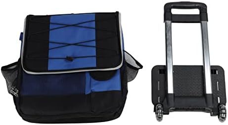 35L Rolling Cooler with Wheels and Pull Rod, Anti Leakage Insulated Rolling Cooling Bag Wheeled Cooler for Beach Camping Patio Travel Picnic Fishing Hiking