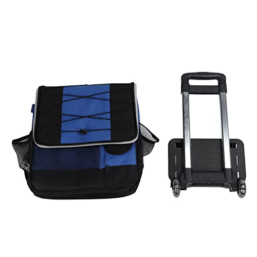 Asixxsix Bolsa térmica de rodinhas, refrigerador portátil com isolamento de 35 L, com rodas e alça,