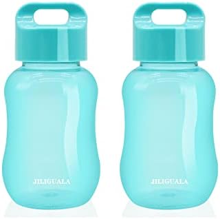 UPSTYLE Mini Plastic Coffee Travel Mugs Water Bottle Sports Water Bottle Cup for Milk, Coffee, Tea, Juice Size 180ml (6oz) Blue Pack Of 2