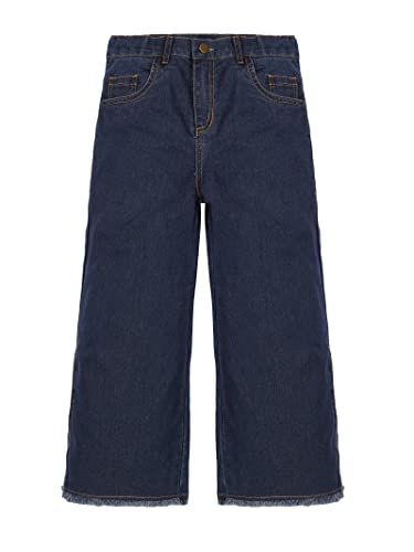 Image of KiddoPanti Girls Fashion Flared Denim Pant Wth Side Zip