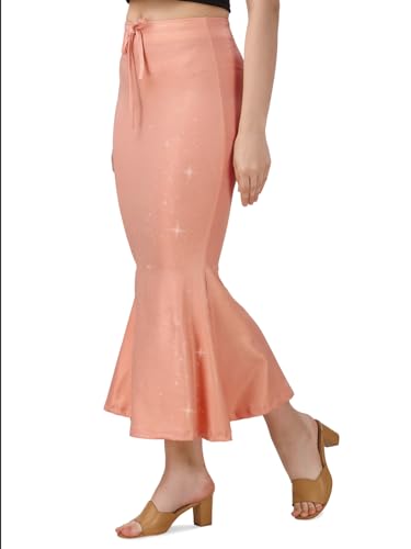 Image of Mehrang Shimmer Lycra Saree Shapewear Petticoat for Women, Cotton Blended,Petticoat,Skirts for Women,Shape Wear Dress for Saree