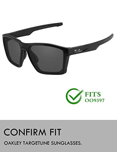 Image of Raydi Polycarbonate Replacement Lenses & Nosepads for Oakley Targetline OO9397 Sunglasses - Ice Blue Mirror - Polarized