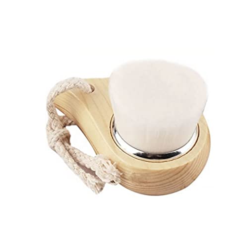 Facial Cleanser Brush with Wood Handle Cleansing Soft Bristle Face Care Clean Tool for Women MenCleanser