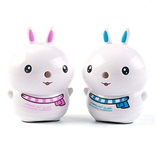 1pc Rabbit Shape Hand-sharp Pencil Sharpener 1 Hole Cartoon Automatic Sharpen Machine