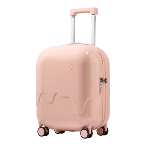 Carry on Luggage Airline Approved Lightweight, Hardside Expandable Luggage with Spinner Wheels, Suitcase with USB and Cup Holder Side Hook for Travel (Pink, 20in)