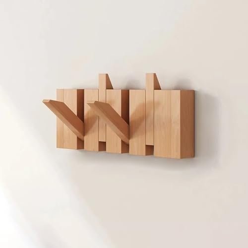 Porte-manteau Mural en Bois, Crochet Mural Rabattable en Forme de Touches de Piano, Cintre Multi-usages pour Manteaux, Sacs, Chapeaux, pour Entrée, Chambre,...