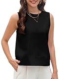 MAKABO Women's Black Linen Tank Tops...