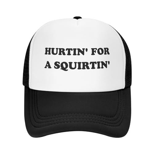 Image of Hurtin for A Squirting Hat Funny Trucker Hats Adjustable Classic Fishing Cap for Men and Women Black